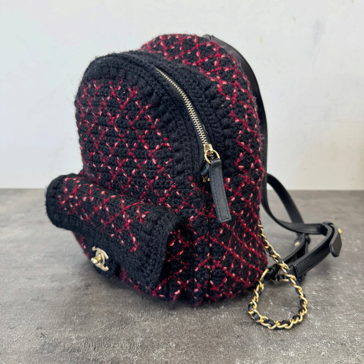 Women's Tweed CC Backpack Black - Photo 10