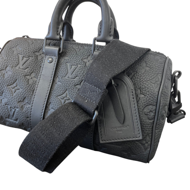 Men's Monogram Empreinte Keepall Bandoulière 25 Messenger Bag Black