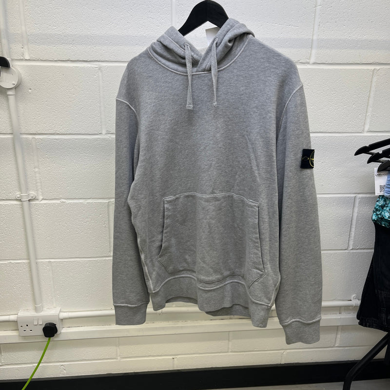 Men's Applique Logo Hoodie Grey Size XL