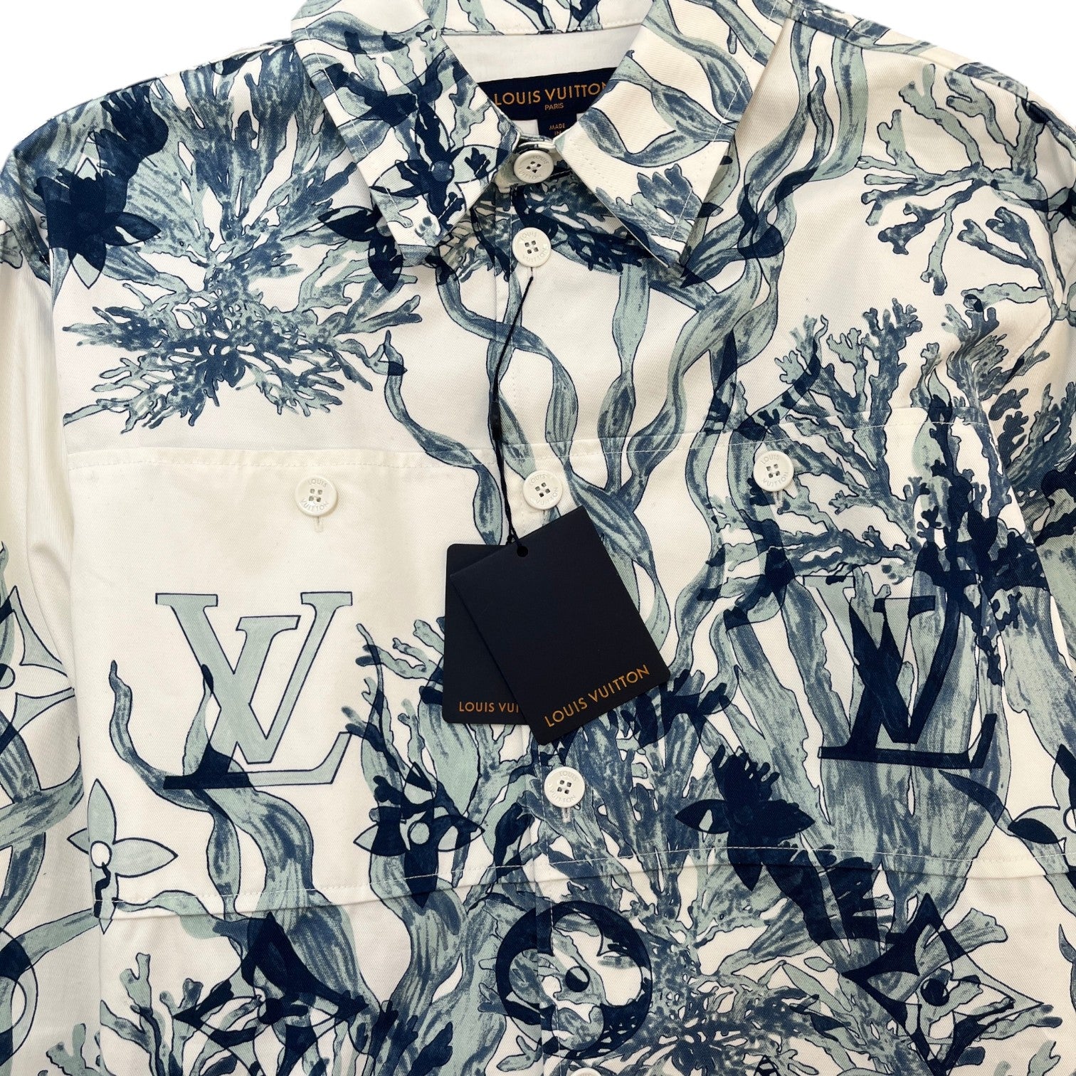 Men's Monogram Aquagarden OverShirt White Size XL - Photo 6