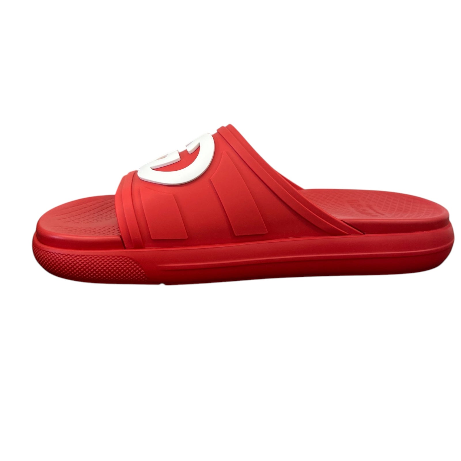 Men's Interlocking G Slides Red Size EU 43 / UK 9 - Photo 2