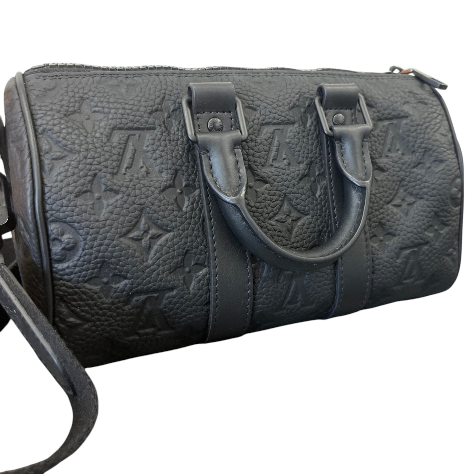 Men's Monogram Empreinte Keepall Bandoulière 25 Messenger Bag Black - Photo 8