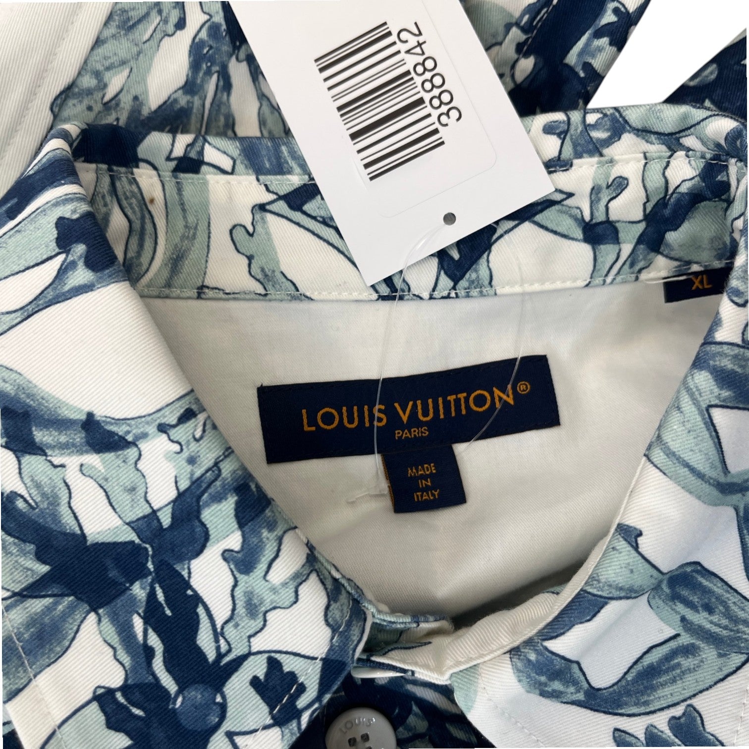 Men's Monogram Aquagarden OverShirt White Size XL - Photo 7