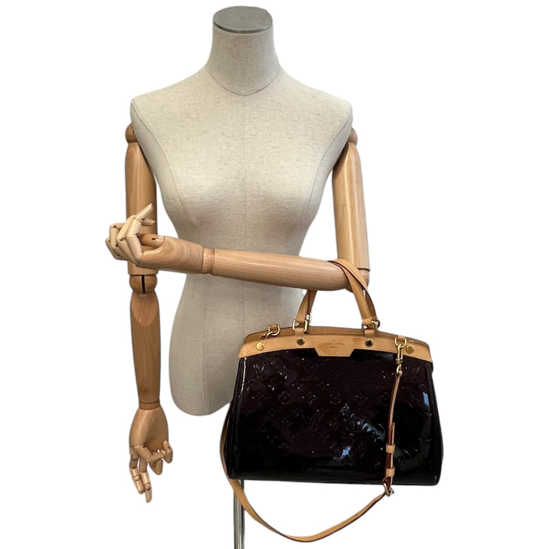 Women's Amarante Monogram Vernis Brea Mm Bag Burgundy