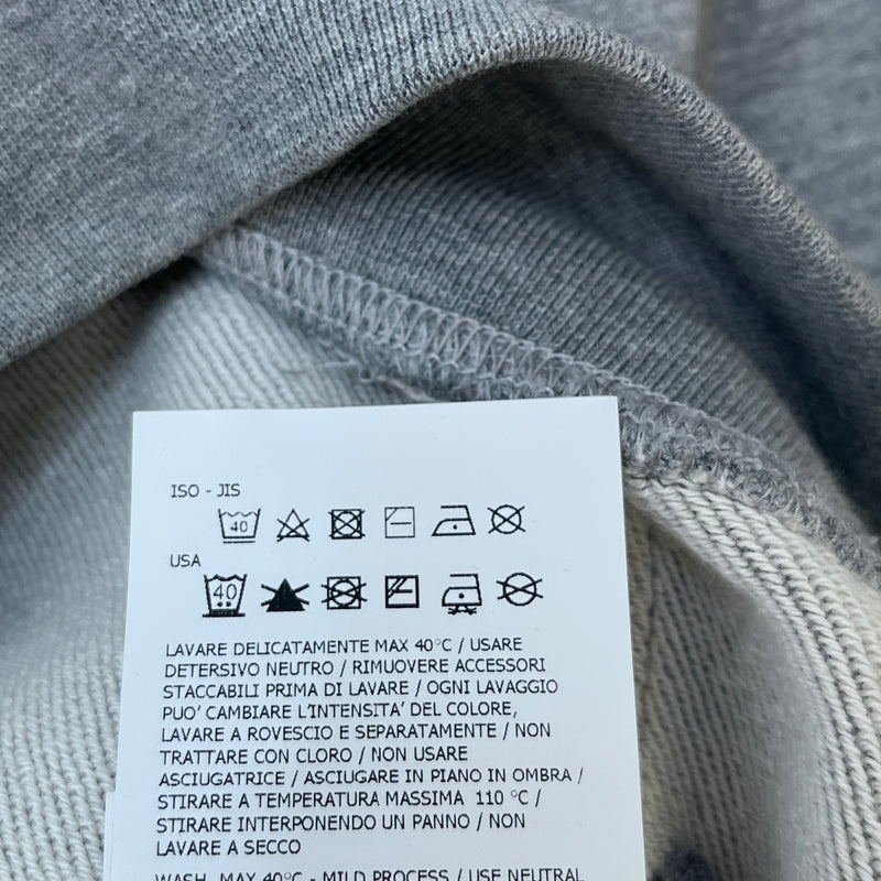 Men's Applique Logo Hoodie Grey Size XL
