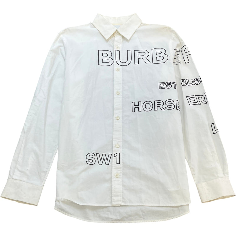 Men's Horseferry Print Shirt White Size M