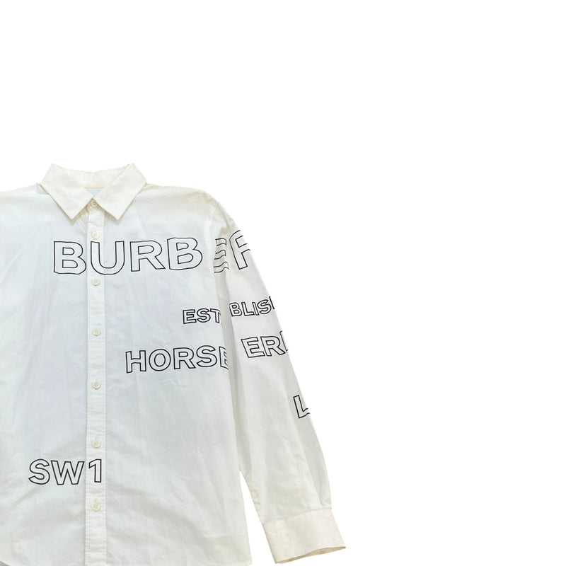 Men's Horseferry Print Shirt White Size M