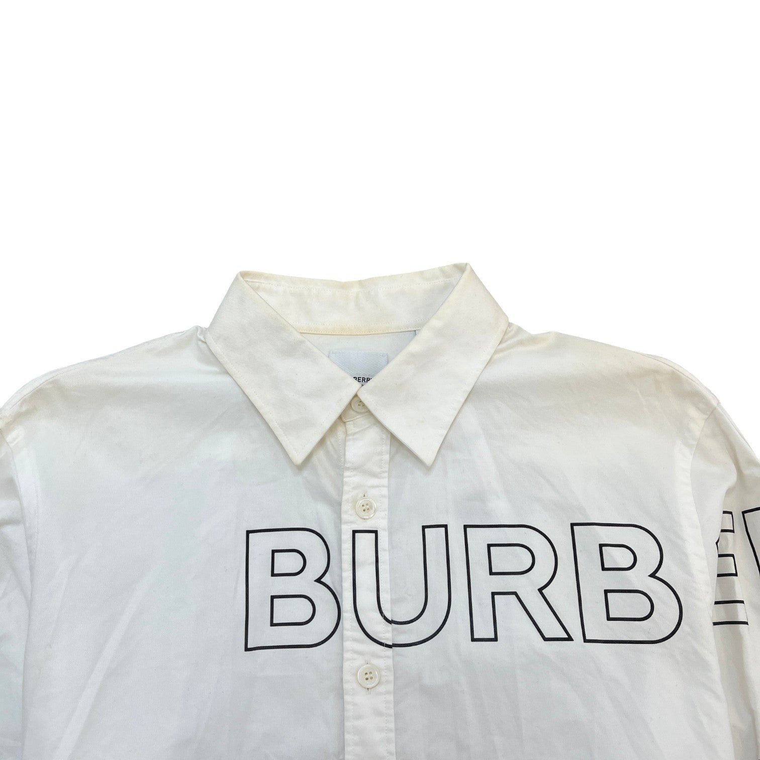 Men's Horseferry Print Shirt White Size M - Photo 5