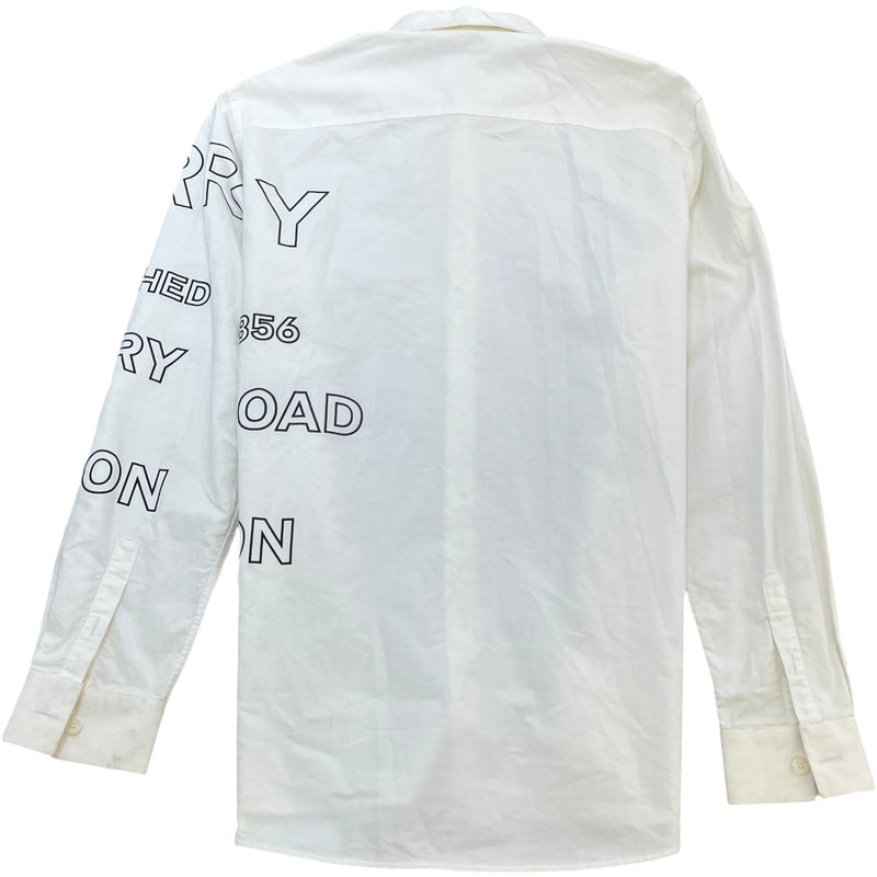 Men's Horseferry Print Shirt White Size M