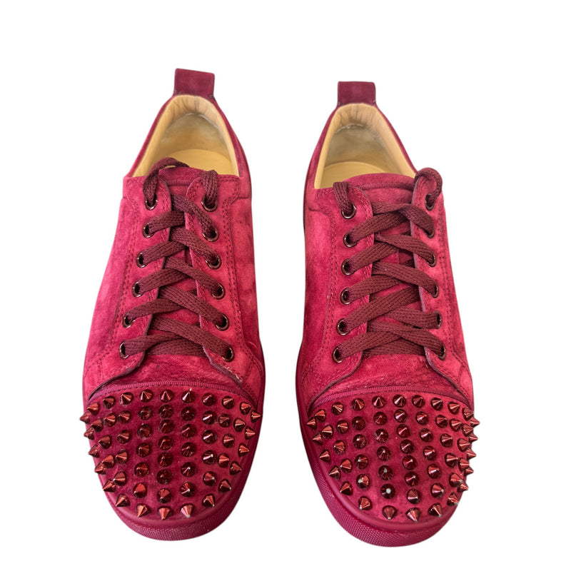 Men's Louis Junior Spikes Flat Low Trainers Burgundy Size EU 40 / UK 6