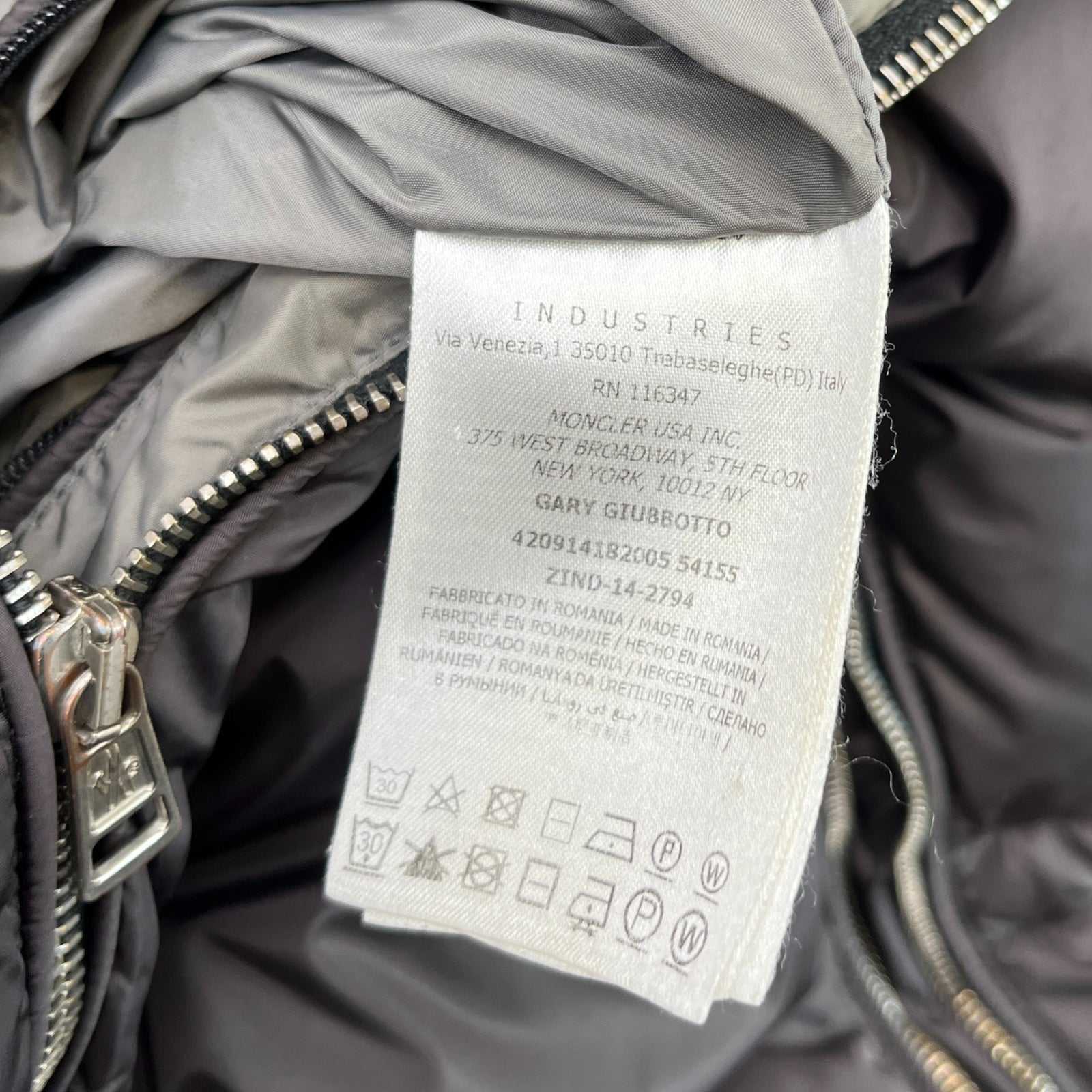 Men's Gary Down Jacket Grey Size 3 / L - Photo 8