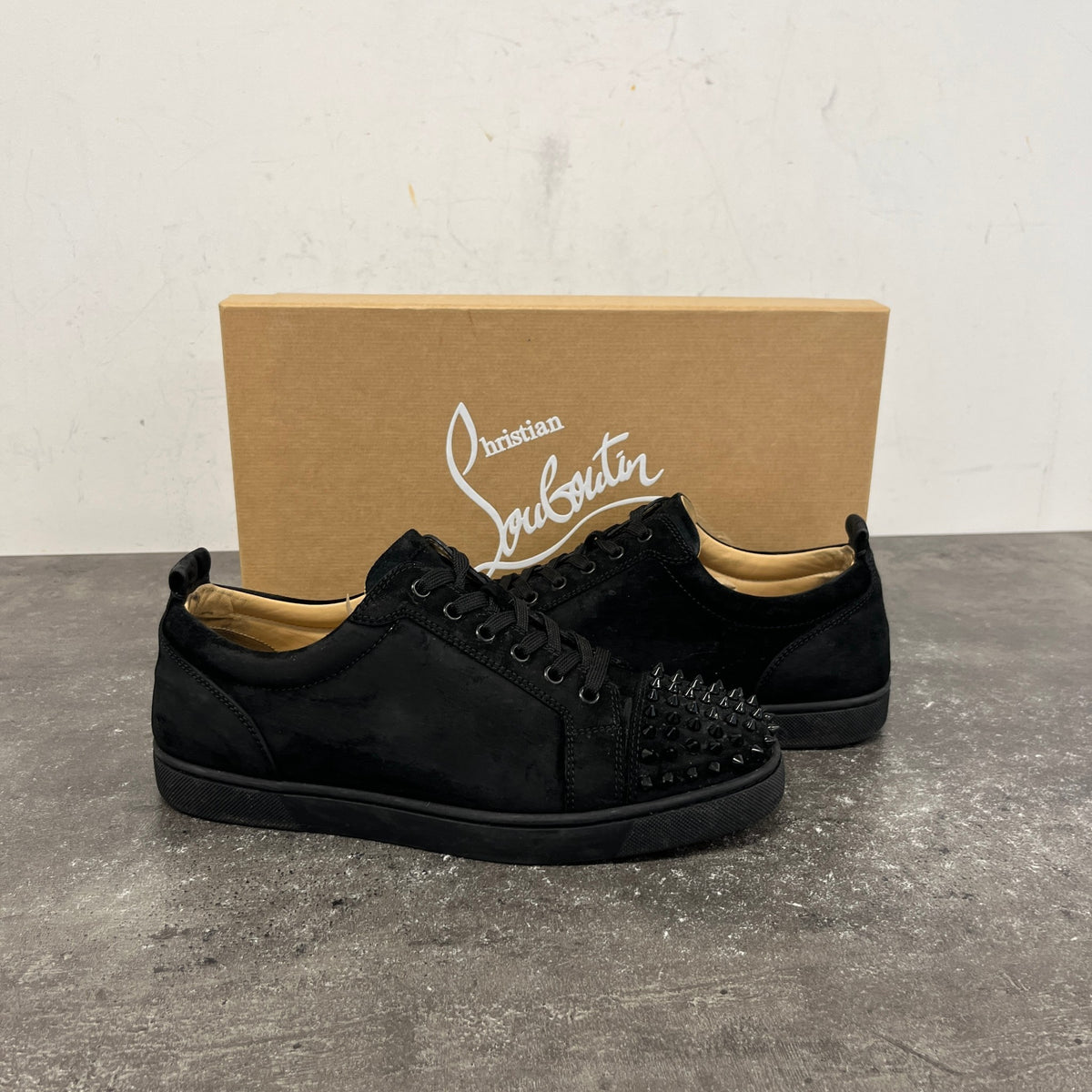 Men's Louis Junior Flat Spike Low Trainers Black Size UK 8.5 / EU 42.5 - Photo 10