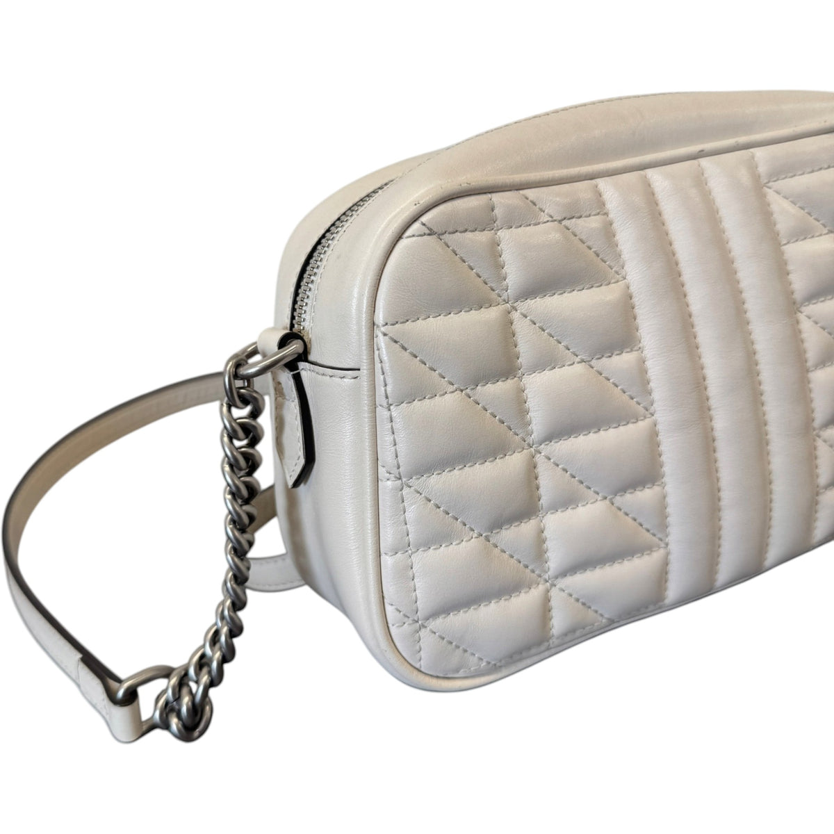 Women's GG Marmont Camera Handbag White - Photo 9