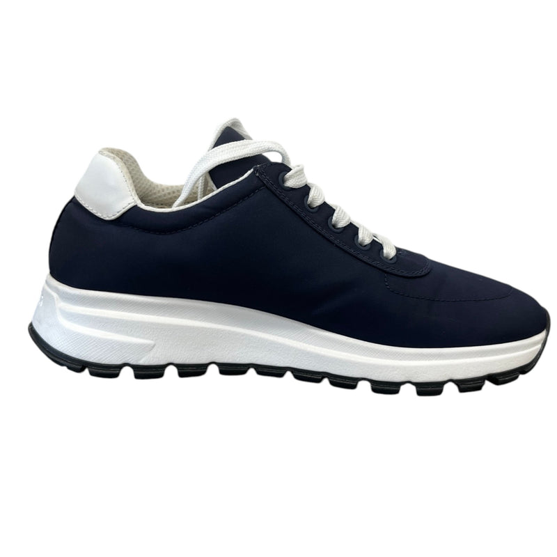 Women's Re-Nylon Logo Print Low Trainers Navy Size EU 38 / UK 5