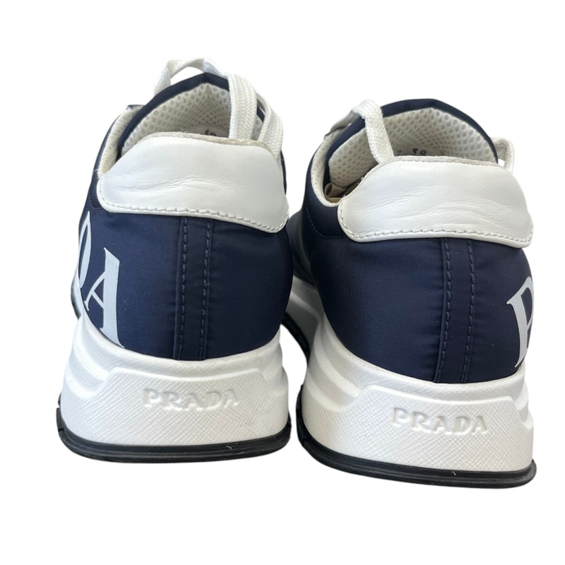 Women's Re-Nylon Logo Print Low Trainers Navy Size EU 38 / UK 5