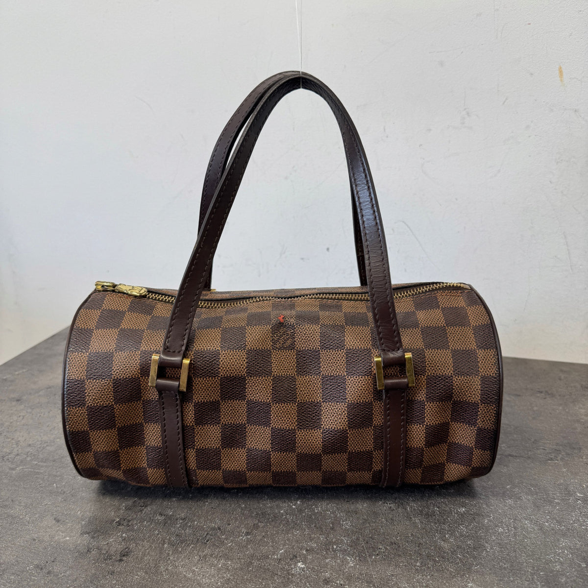 Women's Damier Ebene Papillon Handbag Brown - Photo 12