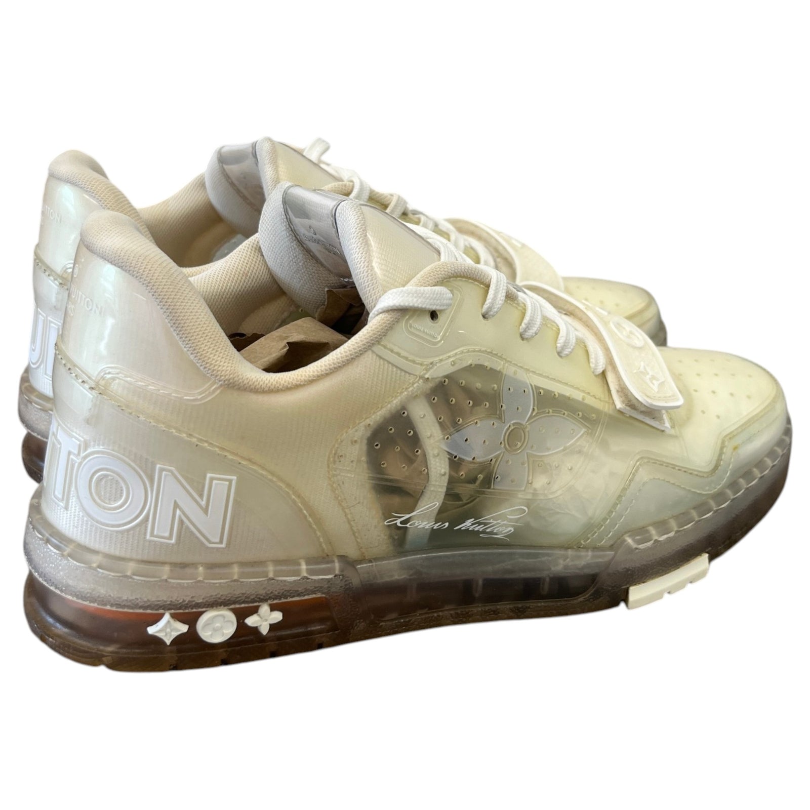 Men's LV Transparent Low Trainers White Size UK 6 / EU 40 - Photo 8
