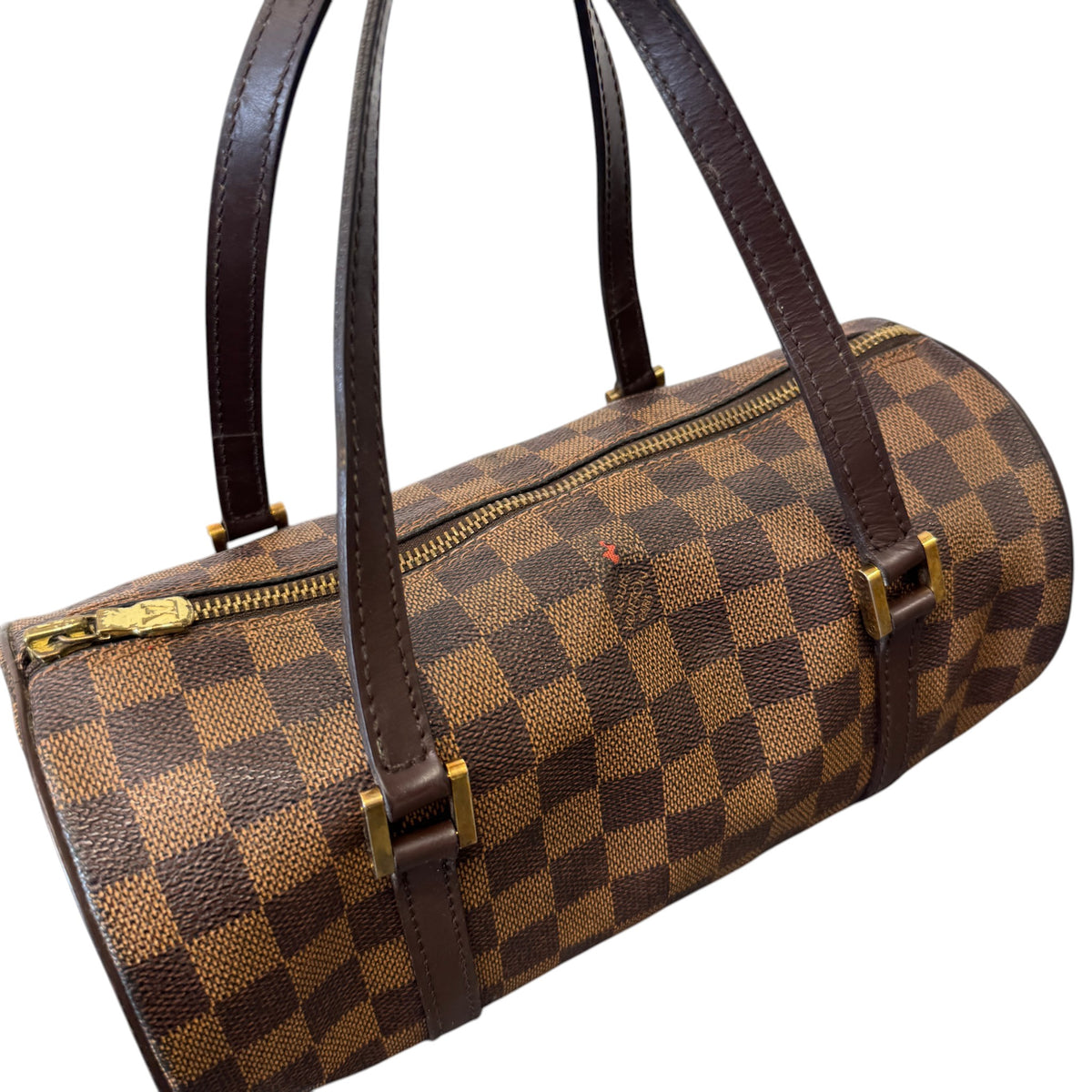 Women's Damier Ebene Papillon Handbag Brown - Photo 4