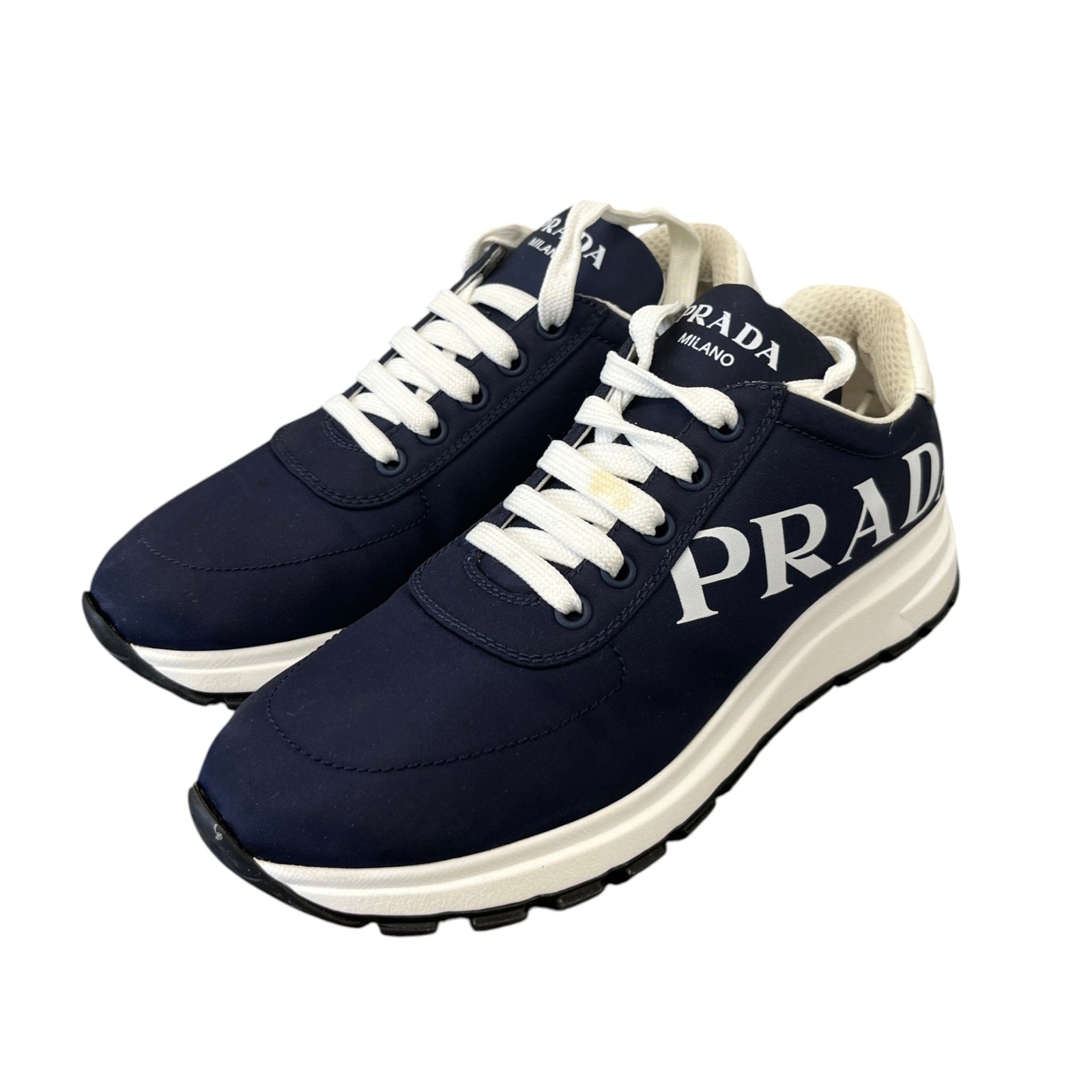 Women's Re-Nylon Logo Print Low Trainers Navy Size EU 38 / UK 5 - Photo 9