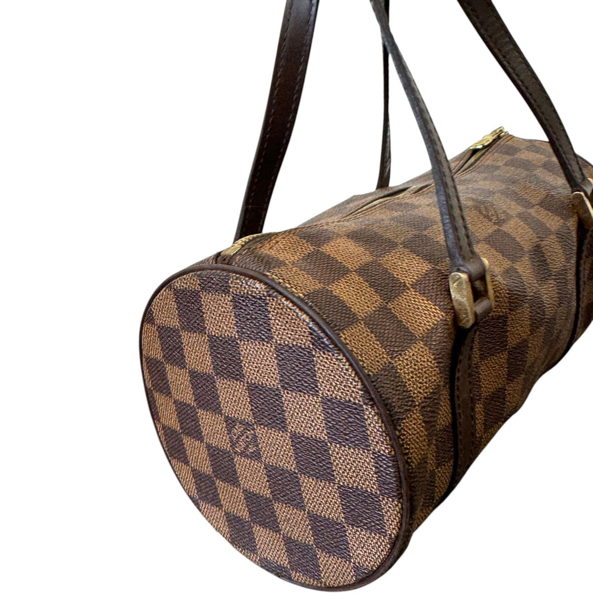 Women's Damier Ebene Papillon Handbag Brown - Photo 6