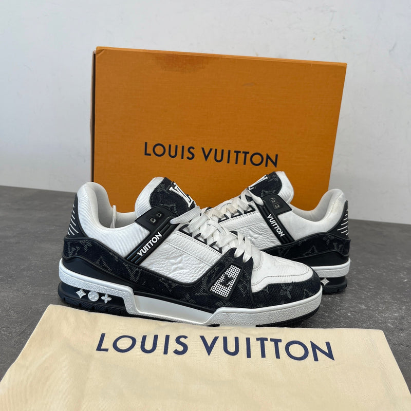 Men's LV Demin Low Trainers White Size UK 6 / EU 40