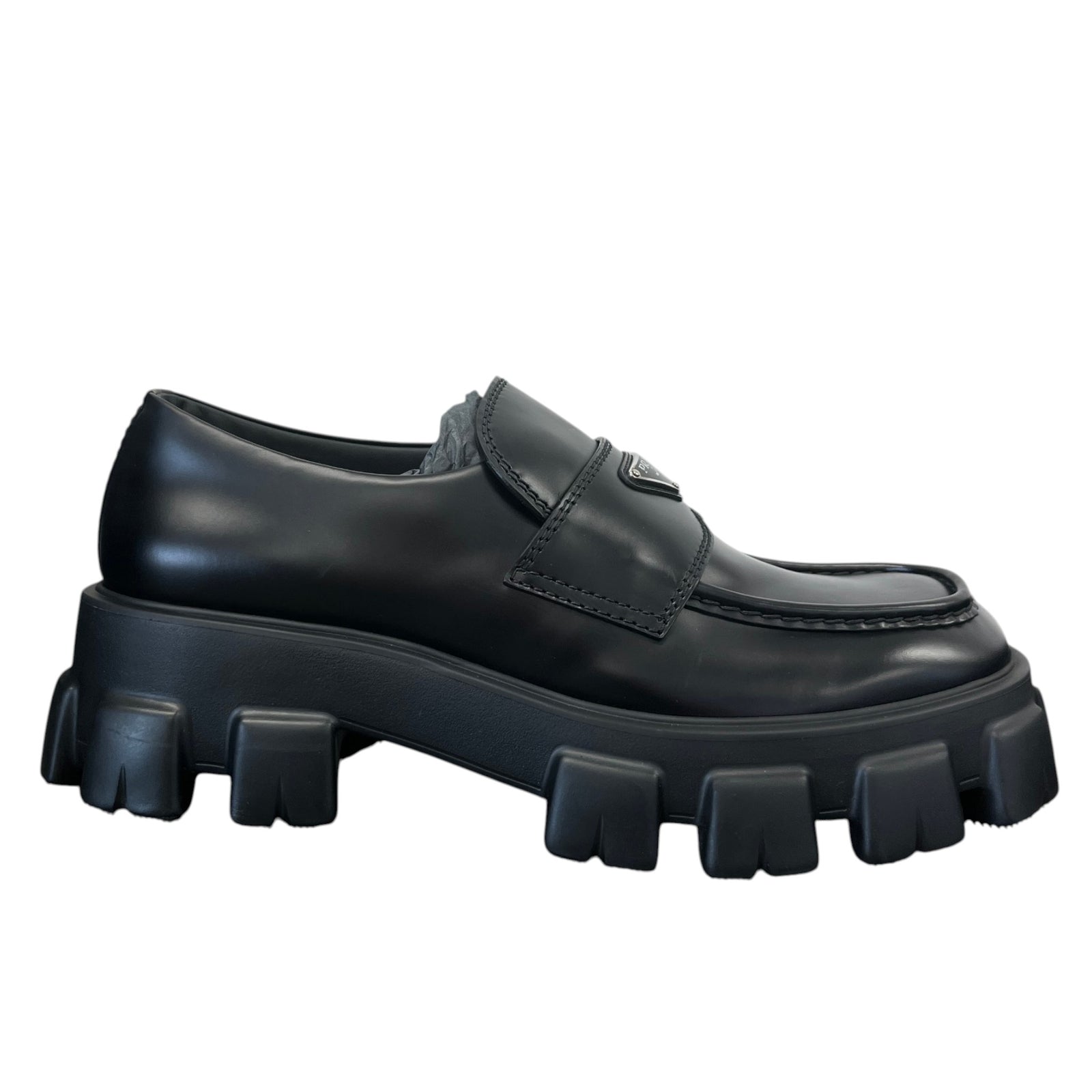 Men's Plaque Logo Loafers Black Size EU 46 / UK 12 - Photo 1
