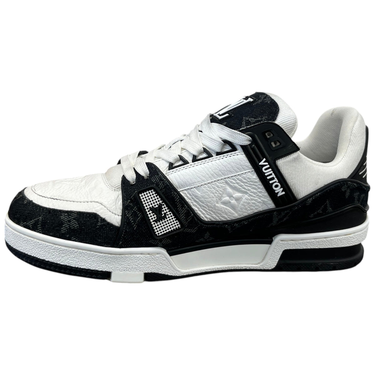 Men's LV Demin Low Trainers White Size UK 6 / EU 40 - Photo 2