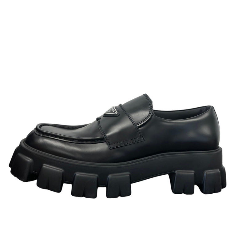 Men's Plaque Logo Loafers Black Size EU 46 / UK 12