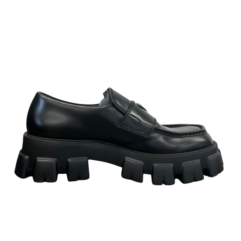 Men's Plaque Logo Loafers Black Size EU 46 / UK 12