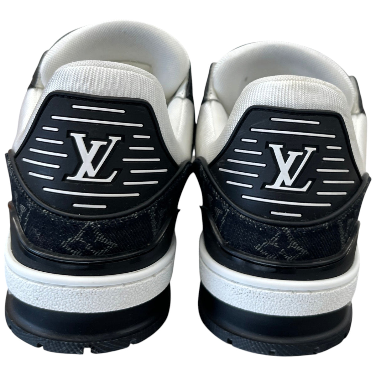 Men's LV Demin Low Trainers White Size UK 6 / EU 40 - Photo 7