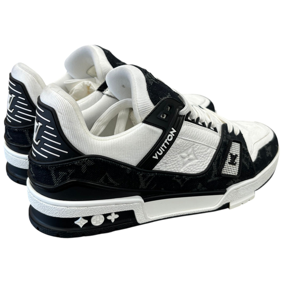 Men's LV Demin Low Trainers White Size UK 6 / EU 40 - Photo 8