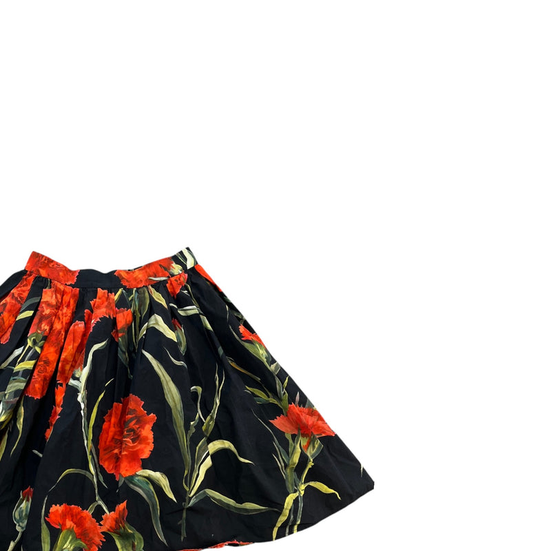 Women's Carnations Floral Midi Skirts Red Size IT 46 / UK 30