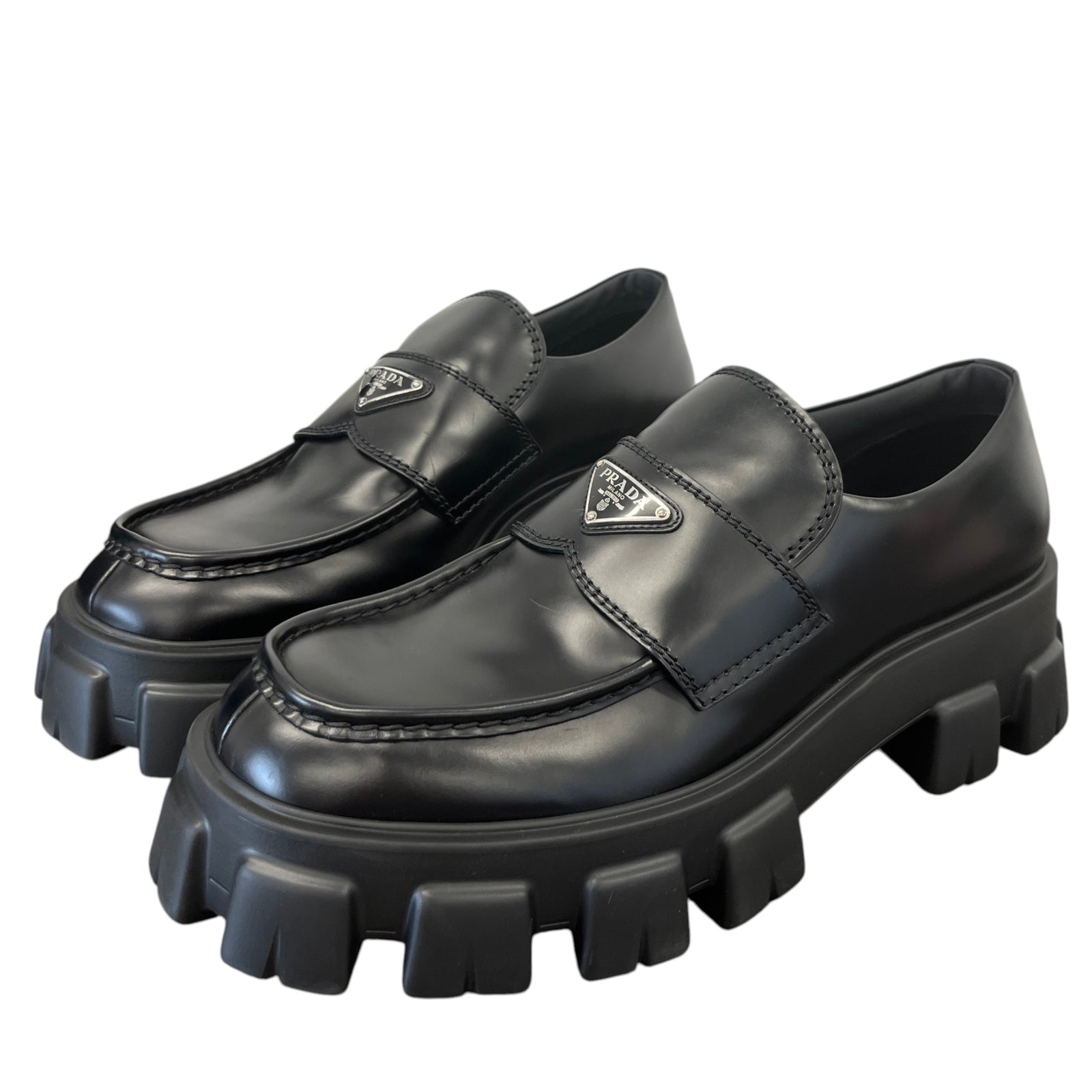 Men's Plaque Logo Loafers Black Size EU 46 / UK 12 - Photo 9