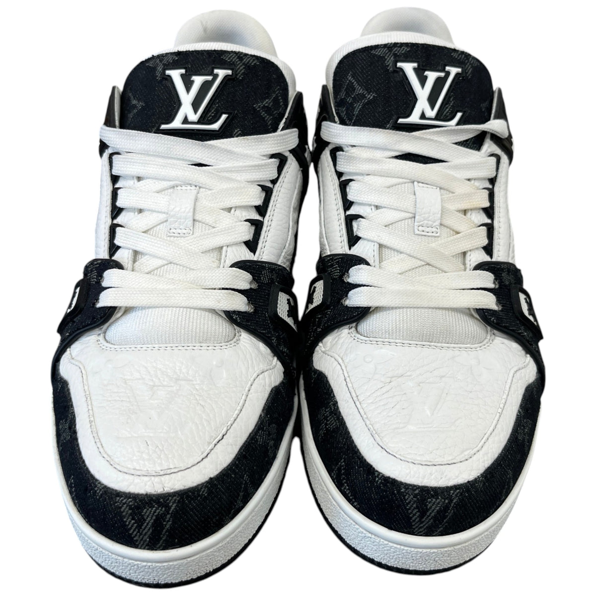 Men's LV Demin Low Trainers White Size UK 6 / EU 40 - Photo 6