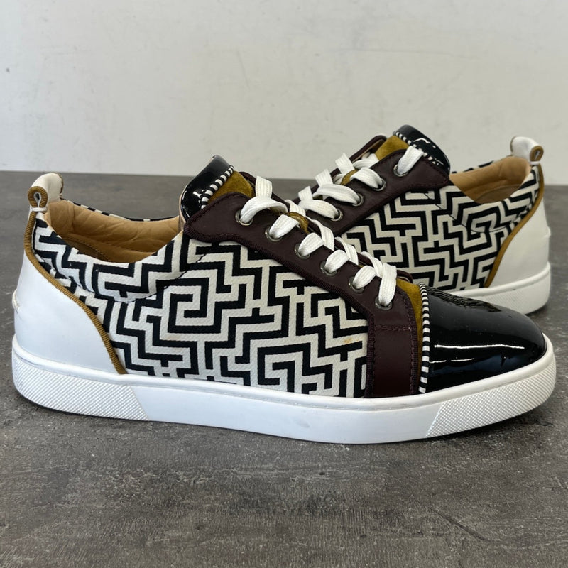 Men's Louis Junior Flat Low Trainers Burgundy Size UK 7 / EU 41