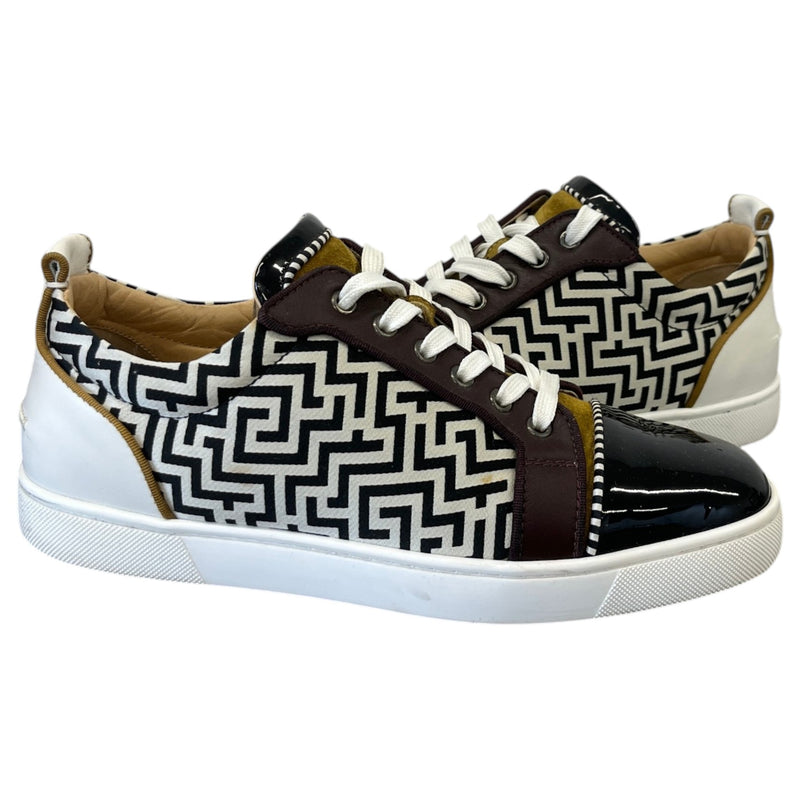 Men's Louis Junior Flat Low Trainers Burgundy Size UK 7 / EU 41