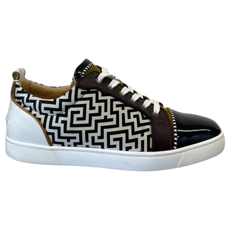 Men's Louis Junior Flat Low Trainers Burgundy Size UK 7 / EU 41