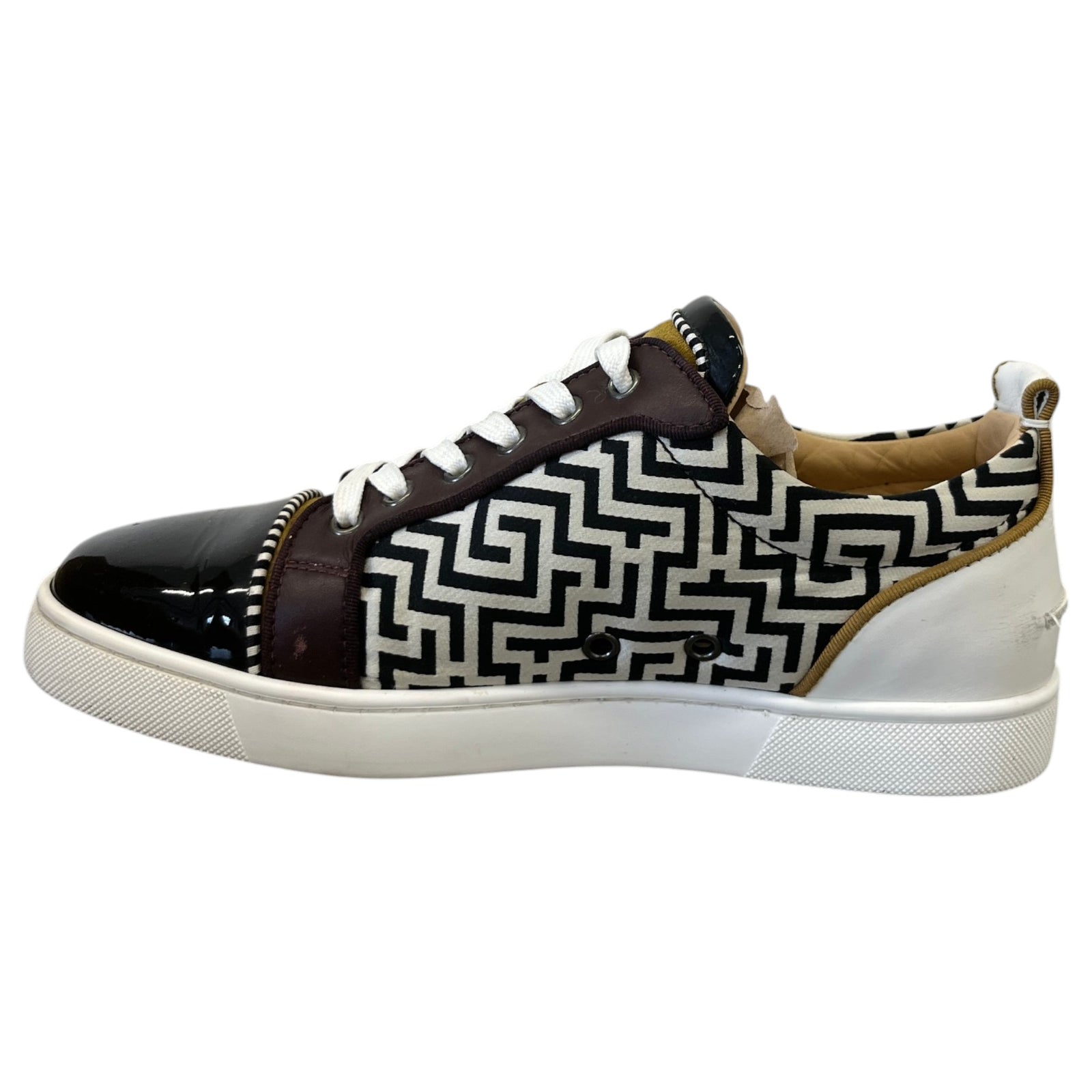 Men's Louis Junior Flat Low Trainers Burgundy Size UK 7 / EU 41 - Photo 2