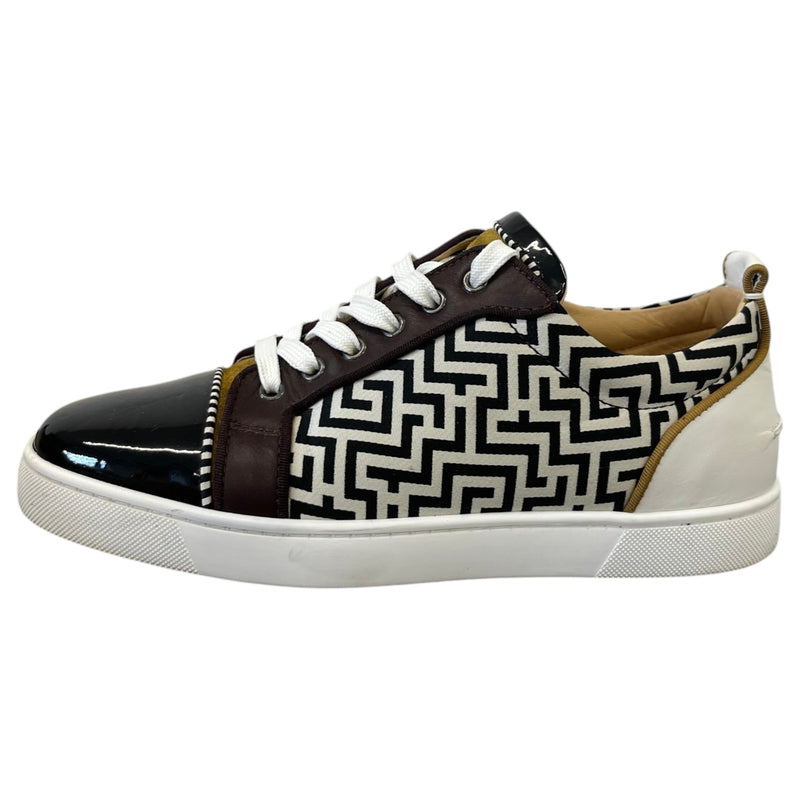 Men's Louis Junior Flat Low Trainers Burgundy Size UK 7 / EU 41