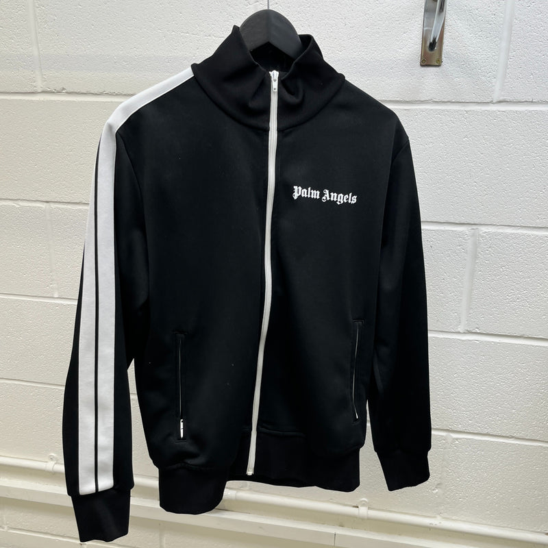 Men's Logo Print Track Jacket Black Size L