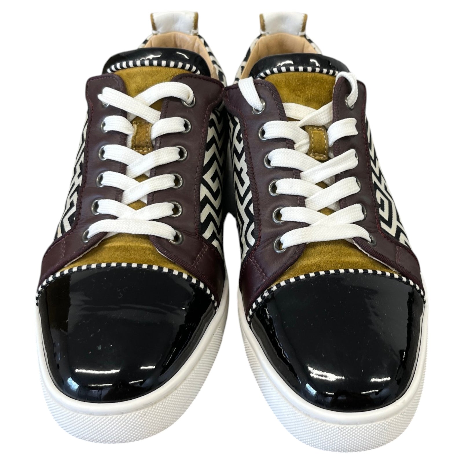 Men's Louis Junior Flat Low Trainers Burgundy Size UK 7 / EU 41 - Photo 6