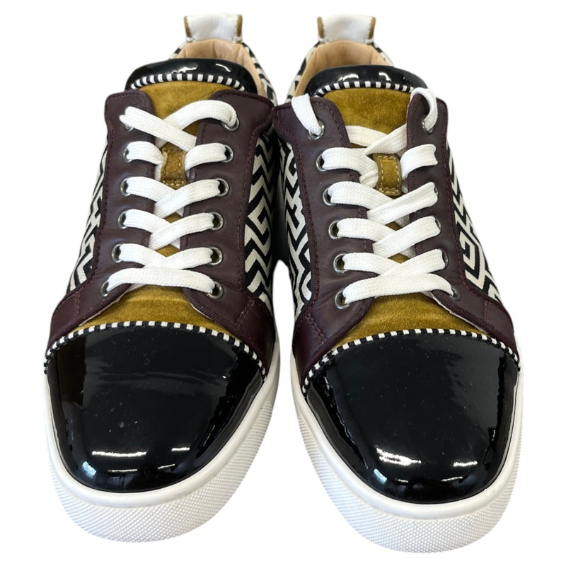 Men's Louis Junior Flat Low Trainers Burgundy Size UK 7 / EU 41