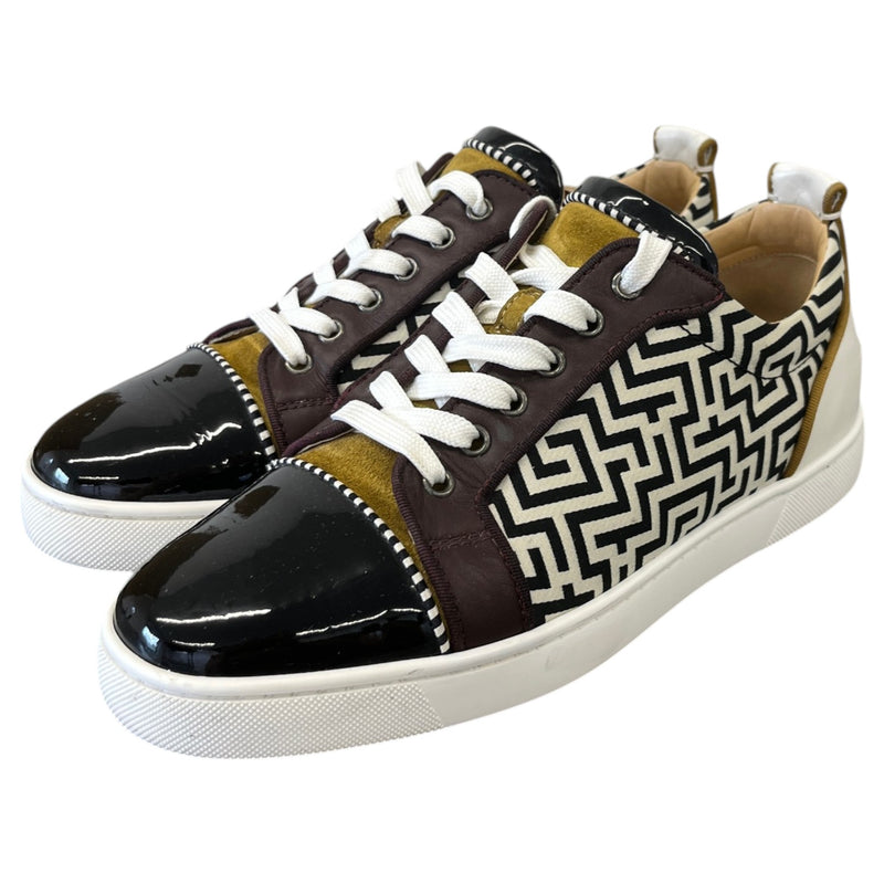 Men's Louis Junior Flat Low Trainers Burgundy Size UK 7 / EU 41