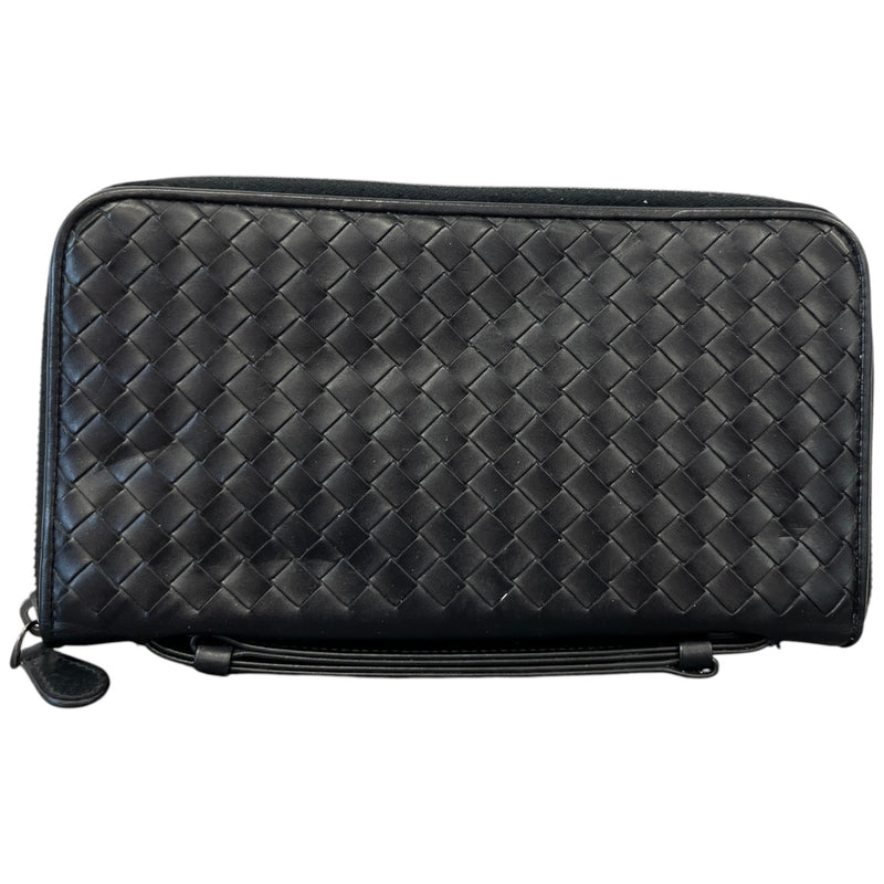 Men's Intrecciato Woven Wallet Black