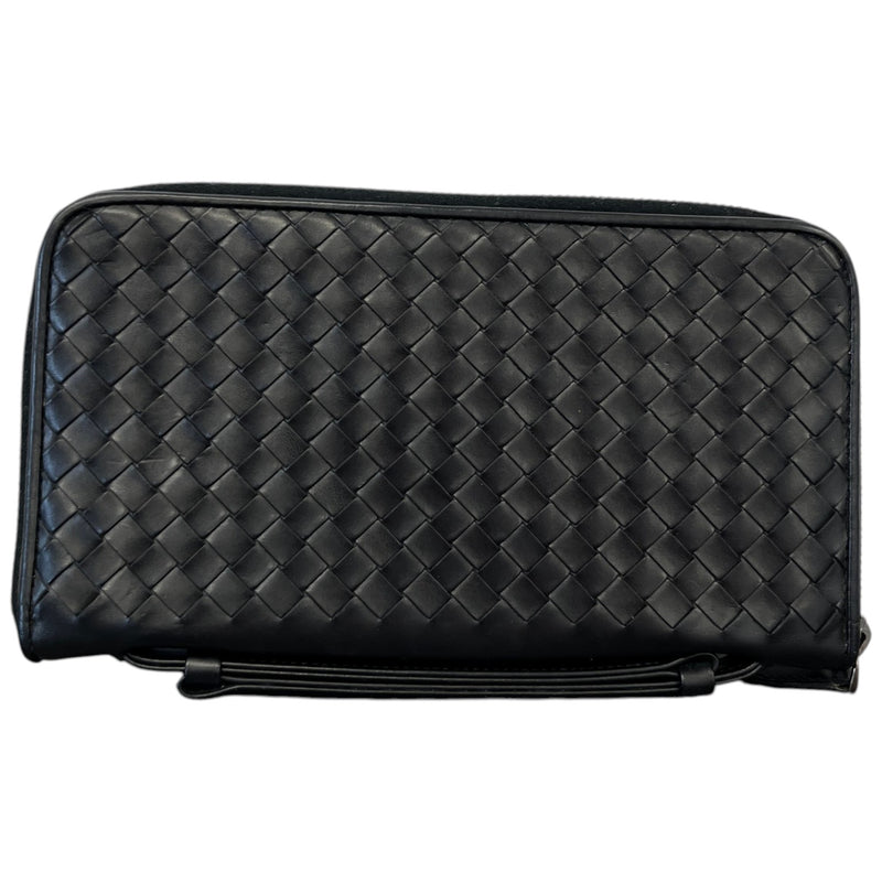 Men's Intrecciato Woven Wallet Black