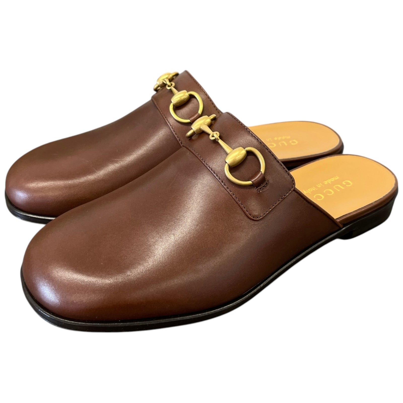 Men's Horsebit Sabot Loafers Brown Size UK 7.5 / EU 41.5 - Photo 9