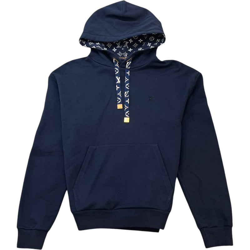 Men's Monogram Crystal LV Hoodie Navy Size S