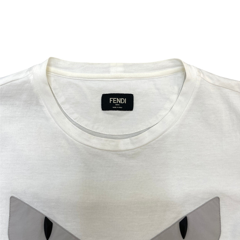 Men's Monster Face T-Shirt White Size S