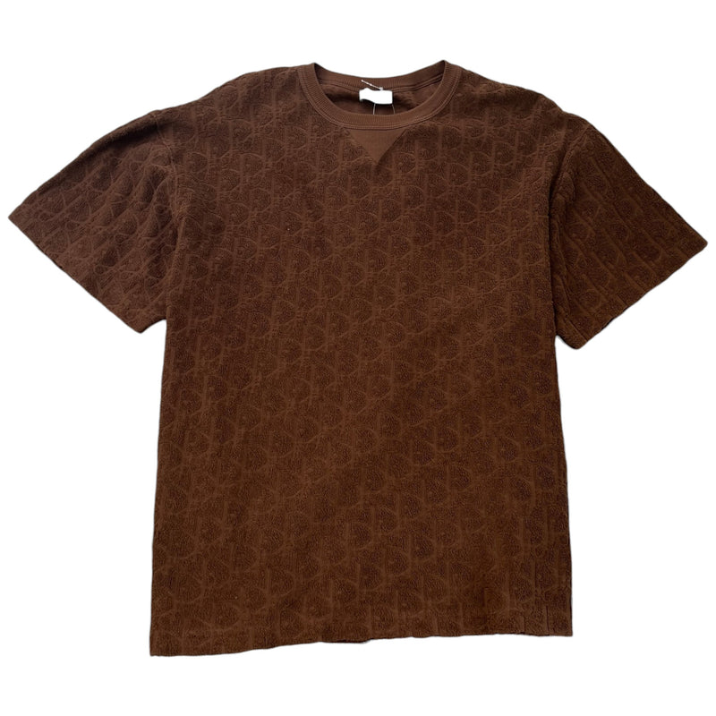 Dior Men's Oblique Towelling T-Shirt Brown Size XXL