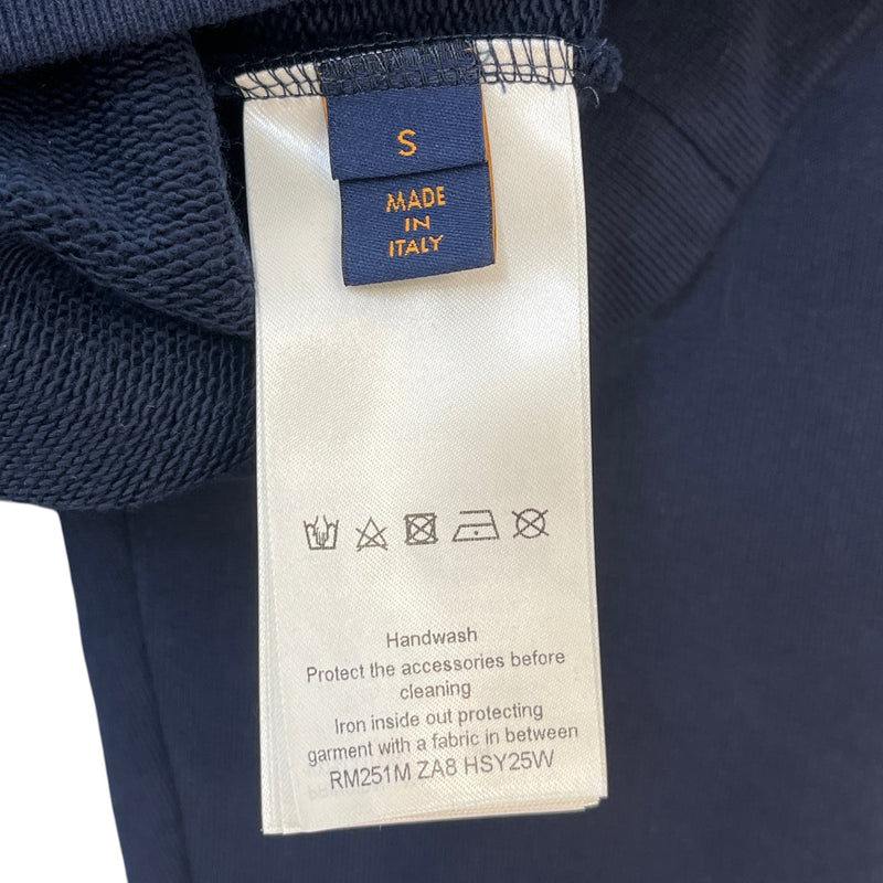 Men's Monogram Crystal LV Hoodie Navy Size S